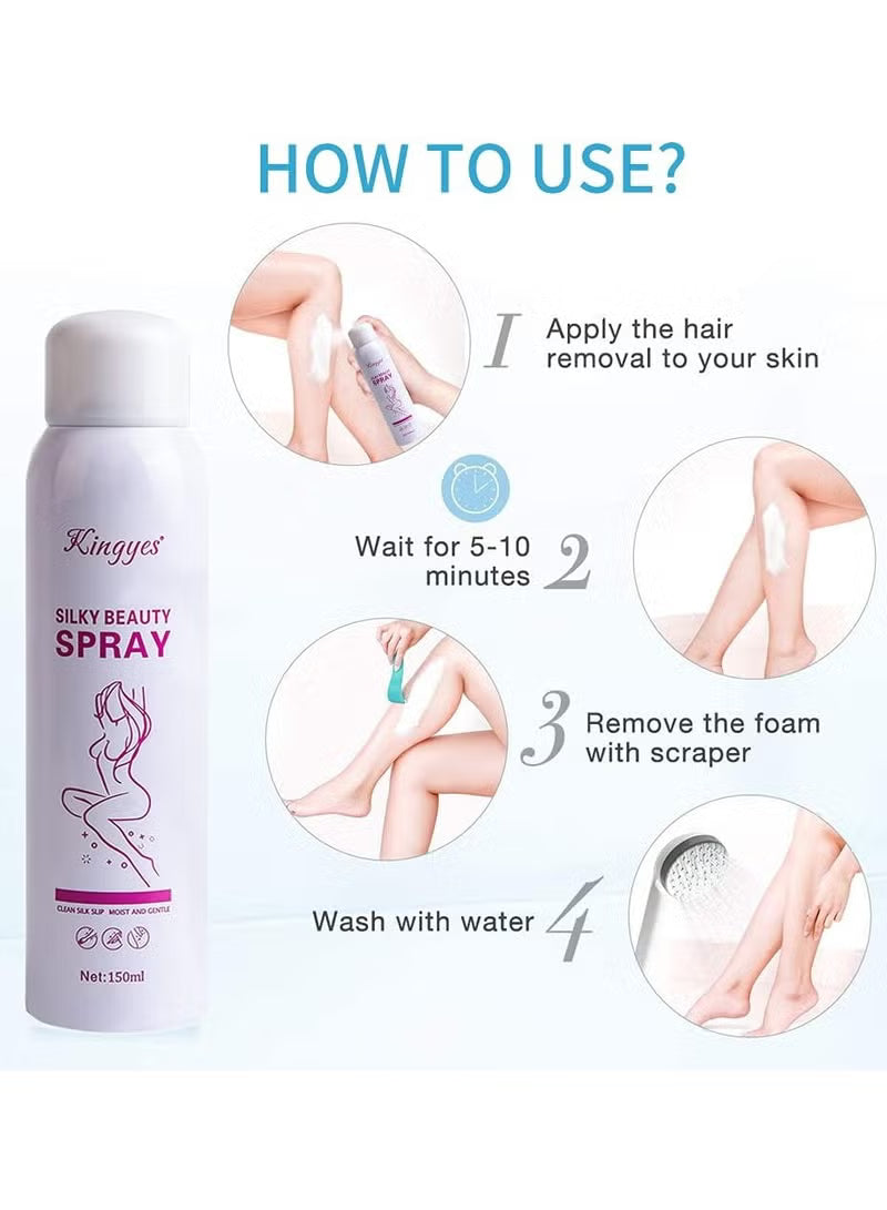 فوم إزالة الشعر Silky Beauty – بشرة ناعمة كالحرير في دقائق