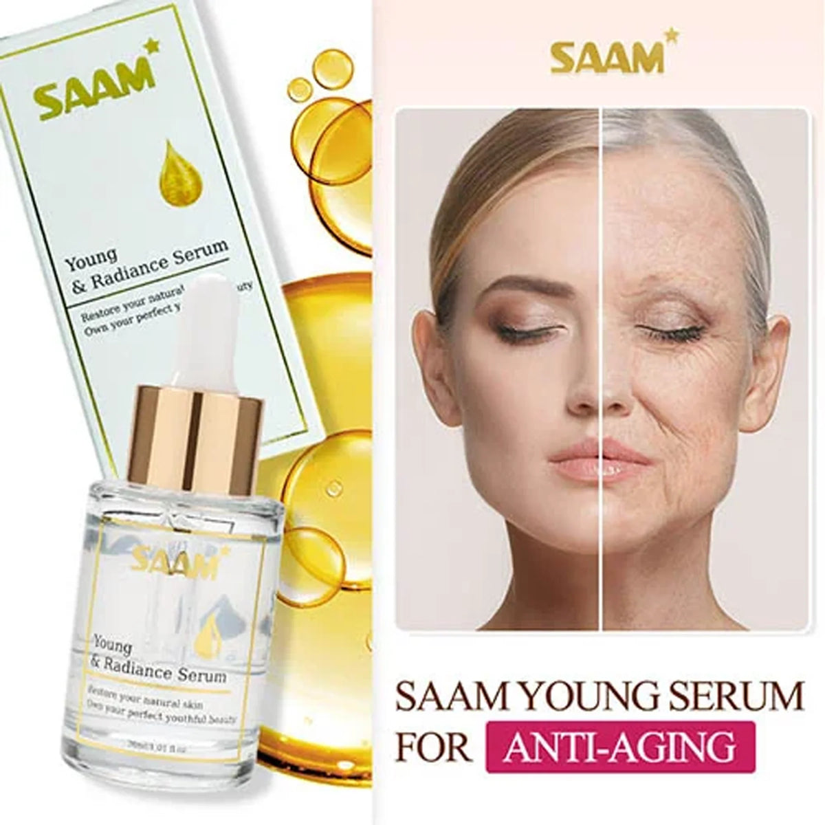 سيروم SAAM Young & Radiance | إشراقة وتوحيد لون البشرة