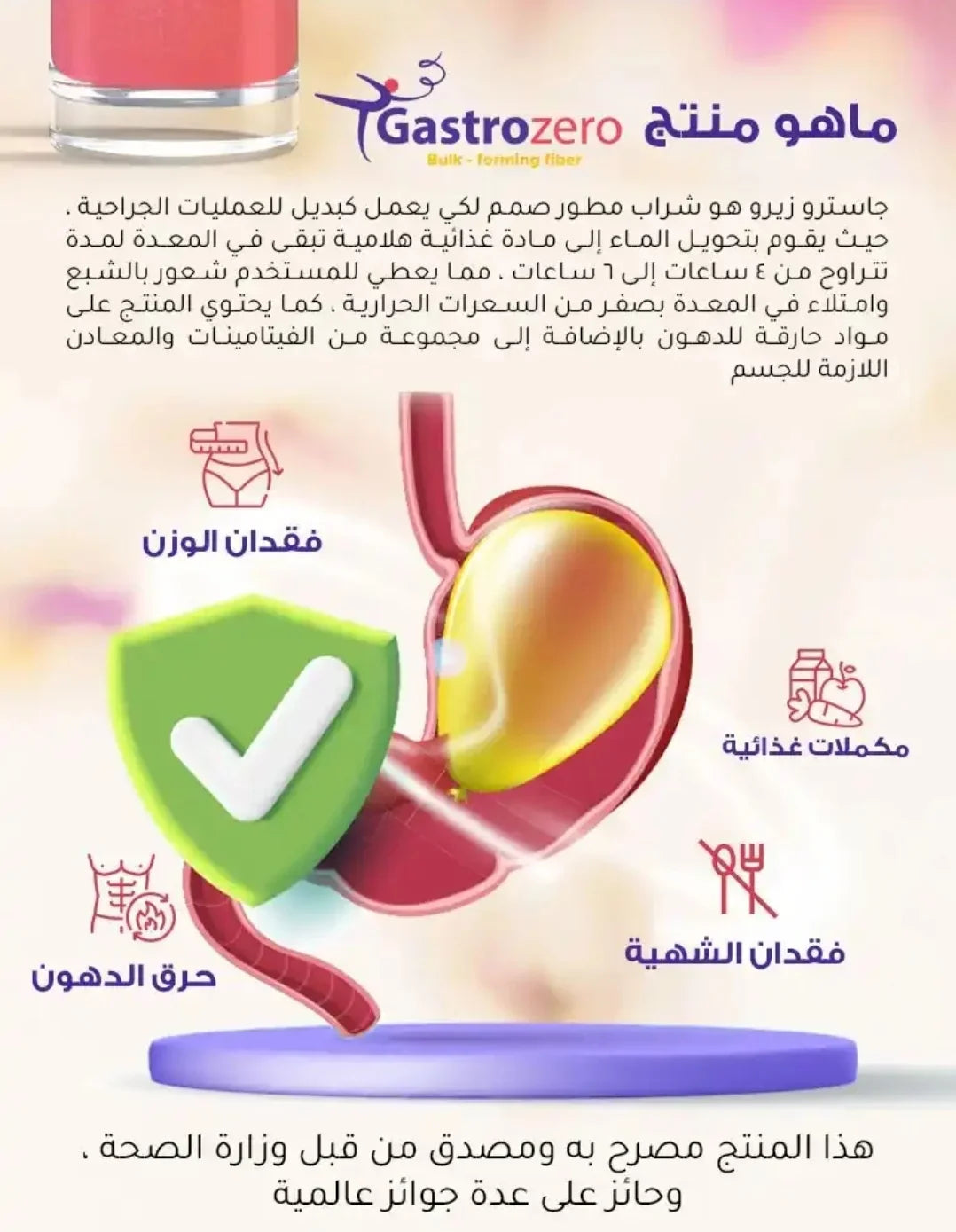GastroZero | دعم خسارة الوزن وتقليل الشهية بشكل طبيعي