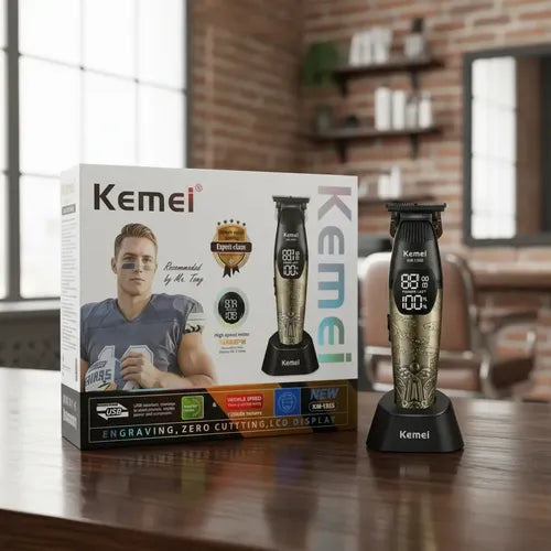 ماكينة حلاقة Kemei KM-1365 احترافية | دقة عالية وبطارية قوية