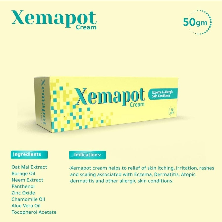 Xemapot Cream | كريم مهدئ للإكزيما والحكة والبشرة الحساسة
