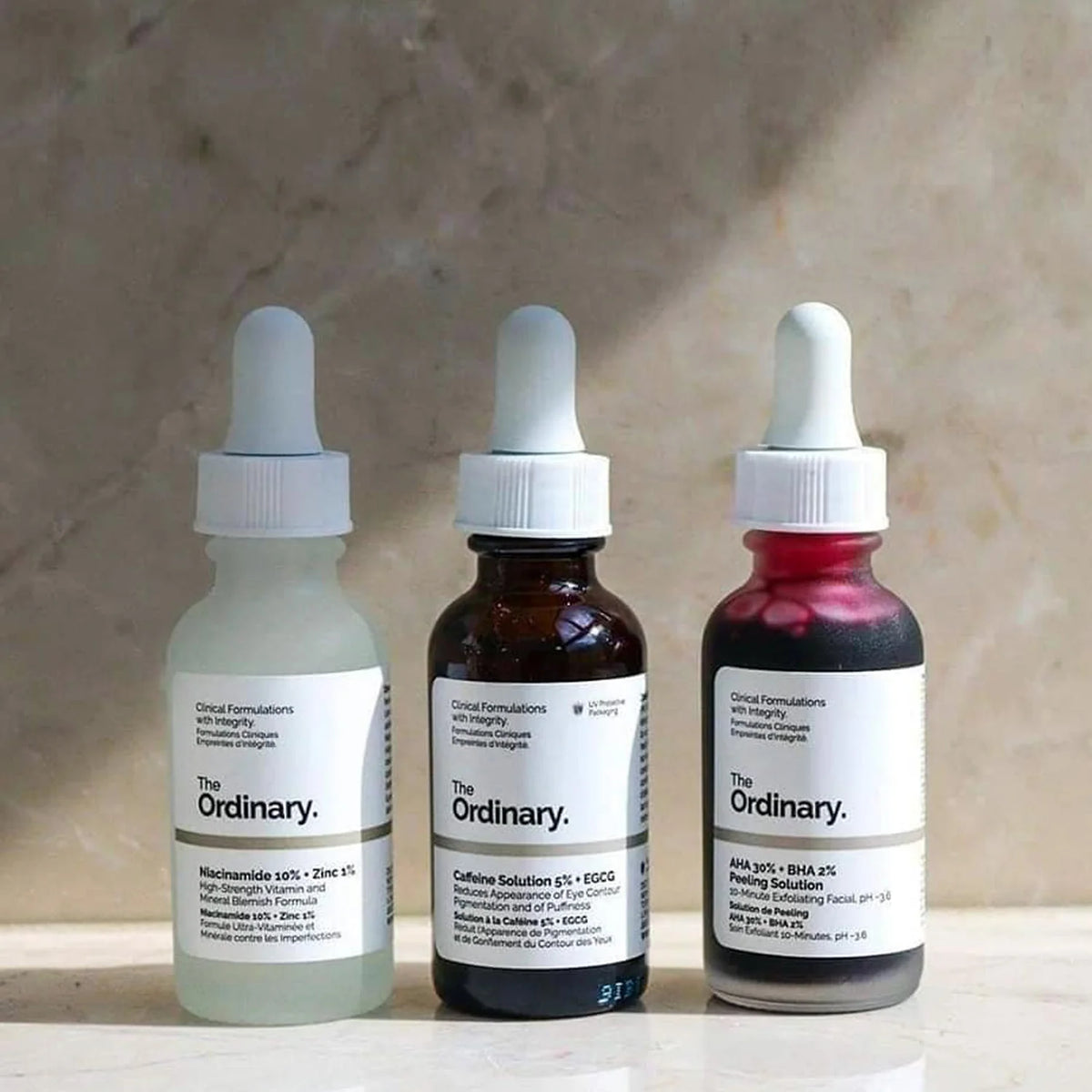 مجموعة سيرومات The Ordinary الثلاثية | عناية متكاملة للبشرة وإشراقة طبيعية