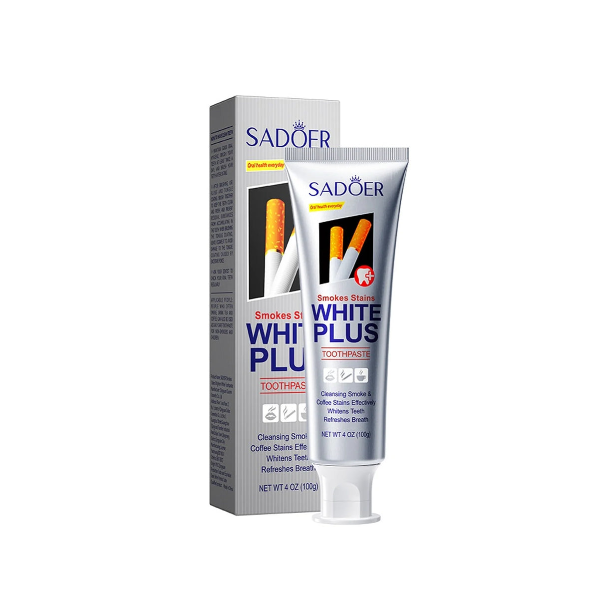 معجون أسنان SADOER White Plus | تنظيف يومي وانتعاش للفم