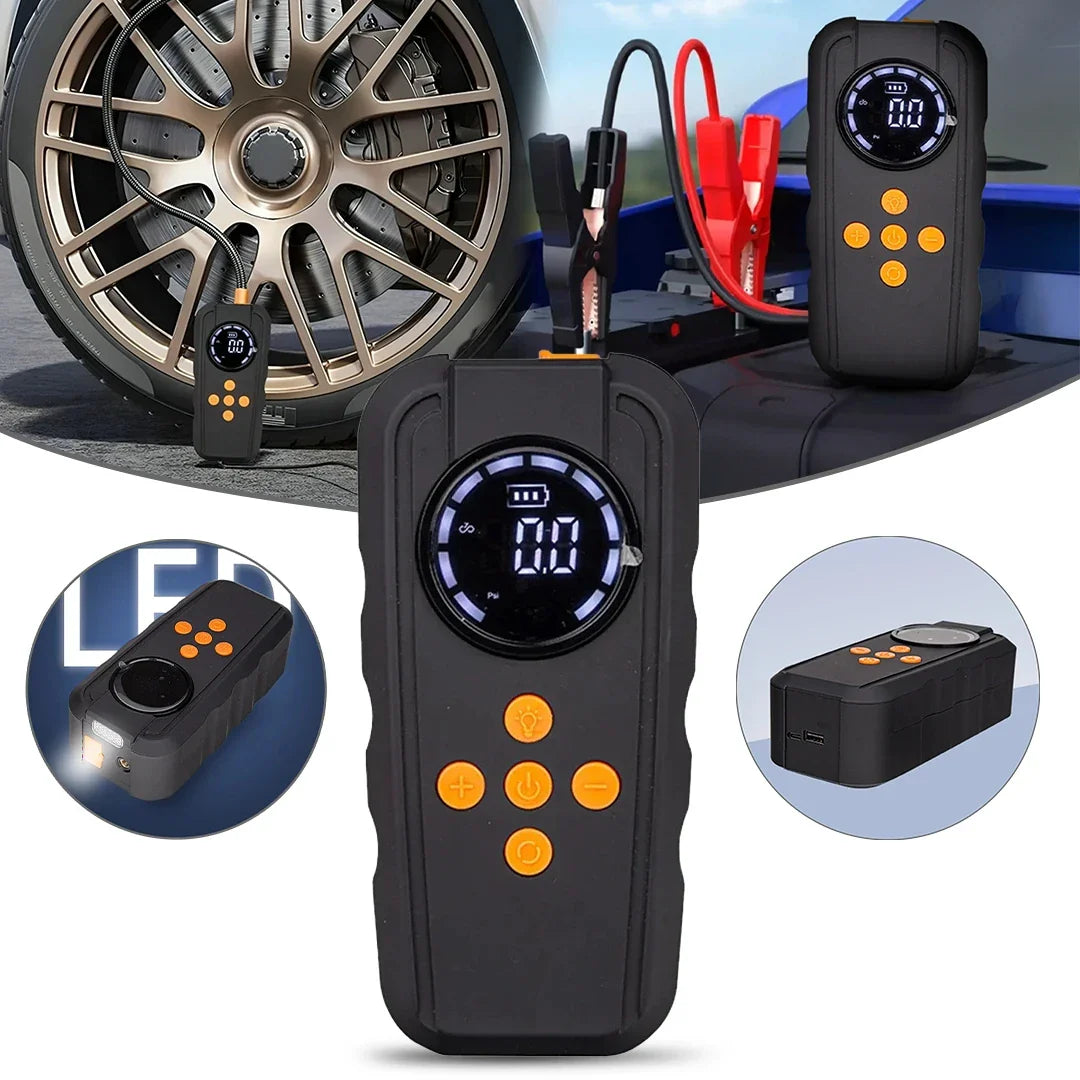 جهاز تشغيل السيارة ومضخة هواء HiMK CM-315 | باور ستارتر 2 في 1