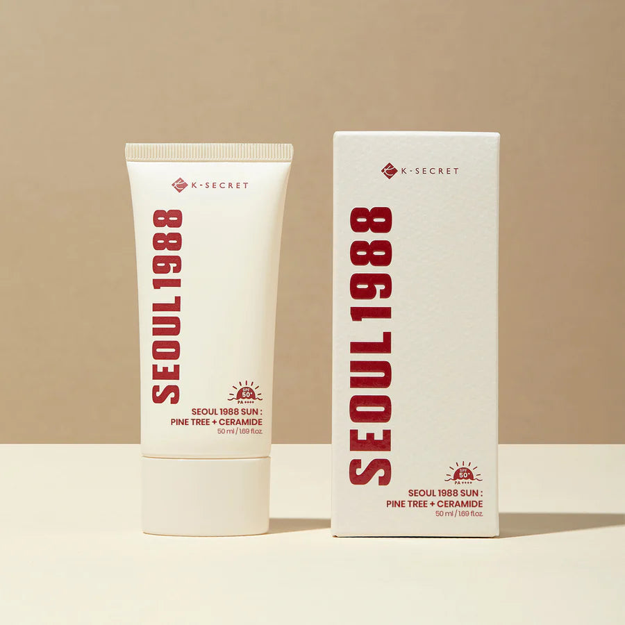 K-SECRET SEOUL 1988 Sun Pine Tree + Ceramide SPF50+ | حماية وترميم حاجز البشرة