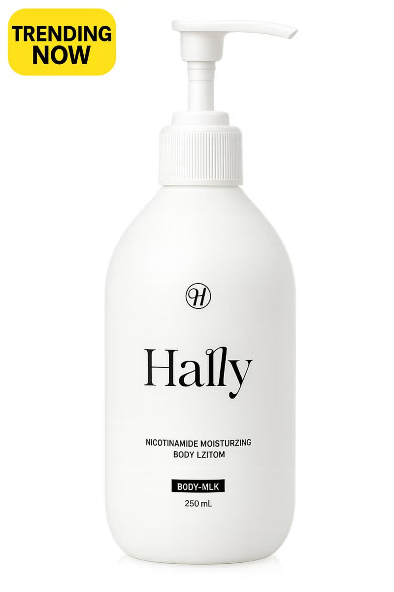 Hally Nicotinamide Body Lotion | لوشن مرطب لتوحيد لون البشرة وإشراقة صحية