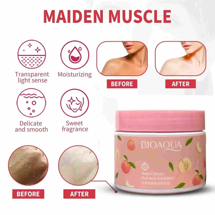 BIOAQUA Peach Exfoliating Gel | جل مقشر بالخوخ لتنعيم البشرة وتجديد إشراقتها