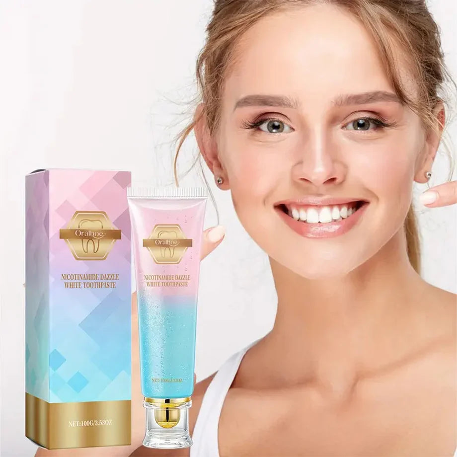 Oralhoe Nicotinamide Dazzle White Toothpaste | معجون أسنان للعناية اليومية وإشراقة ابتسامة طبيعية