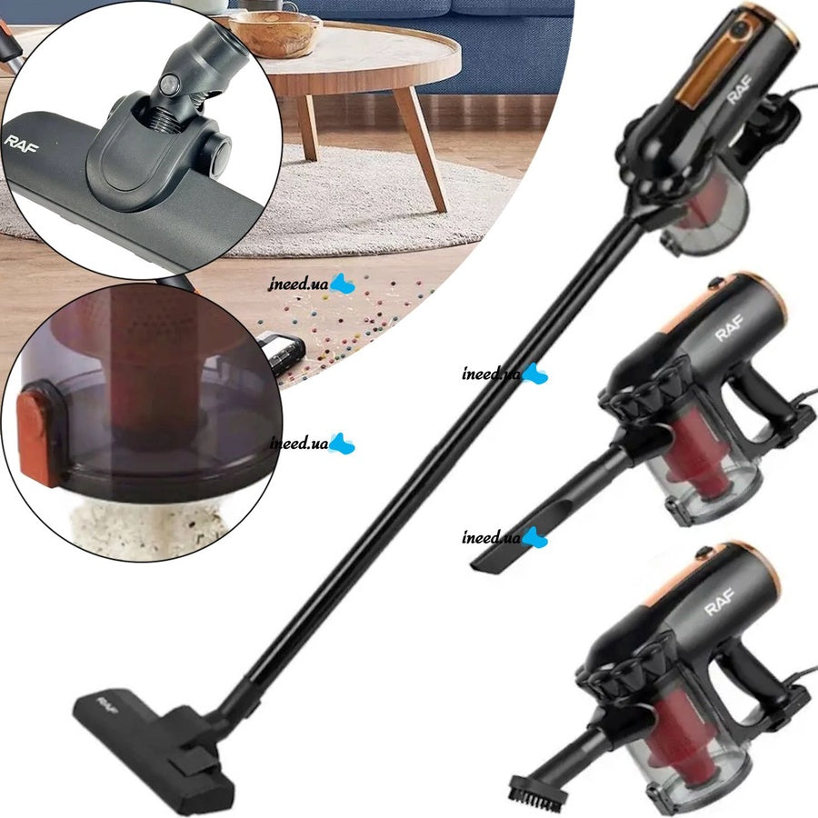 RAF R.8672 Cordless Vacuum Cleaner | مكنسة لاسلكية 3 في 1 بقوة شفط عالية