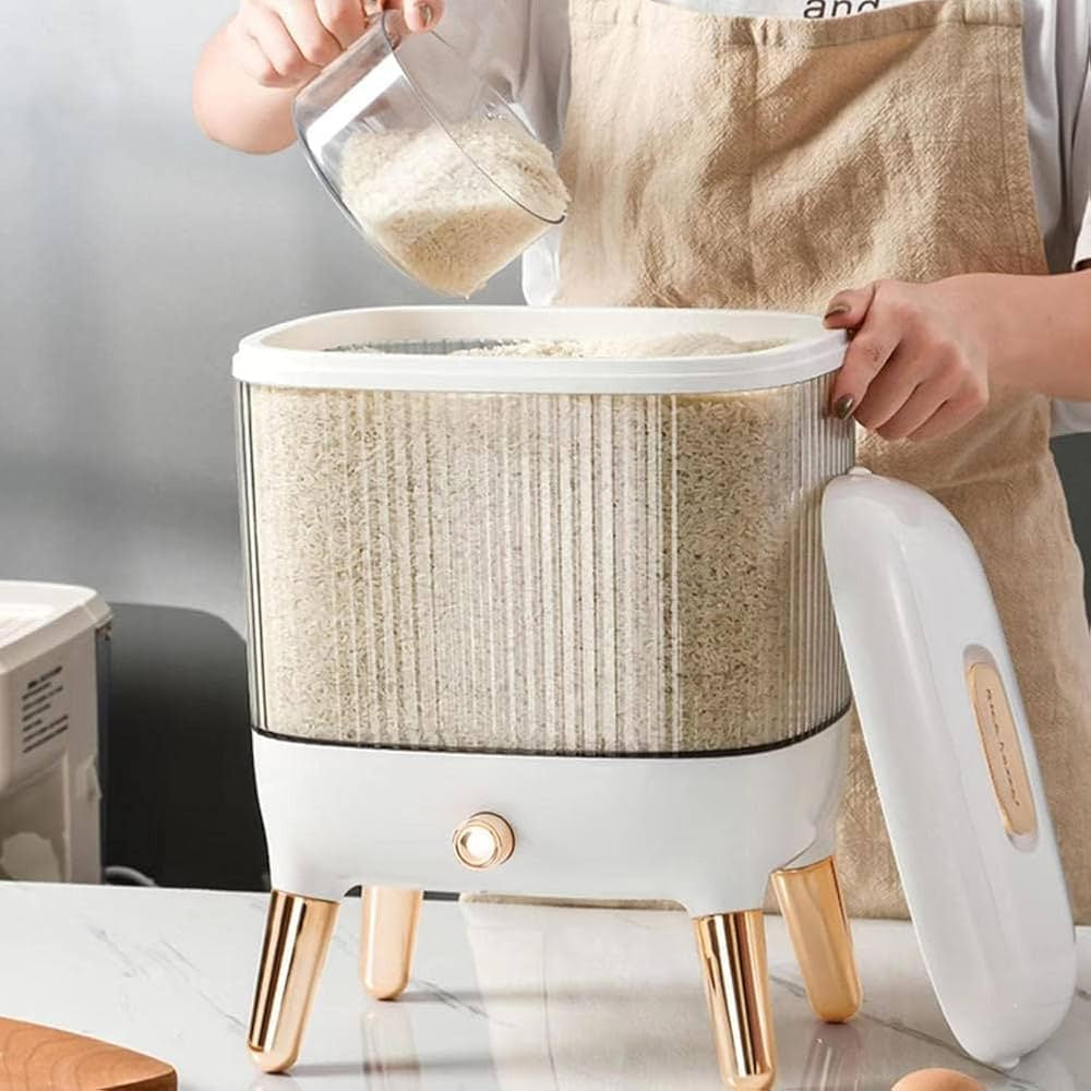 Rice Storage Dispenser | موزع أرز وحبوب أوتوماتيكي للمطبخ