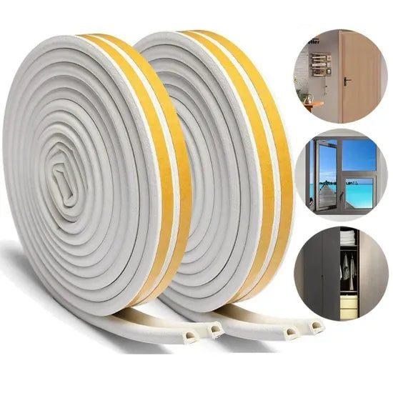 DWESS EPDM Door & Window Soundproof Sealing Strip 6M | شريط عزل صوتي وحراري للأبواب والنوافذ