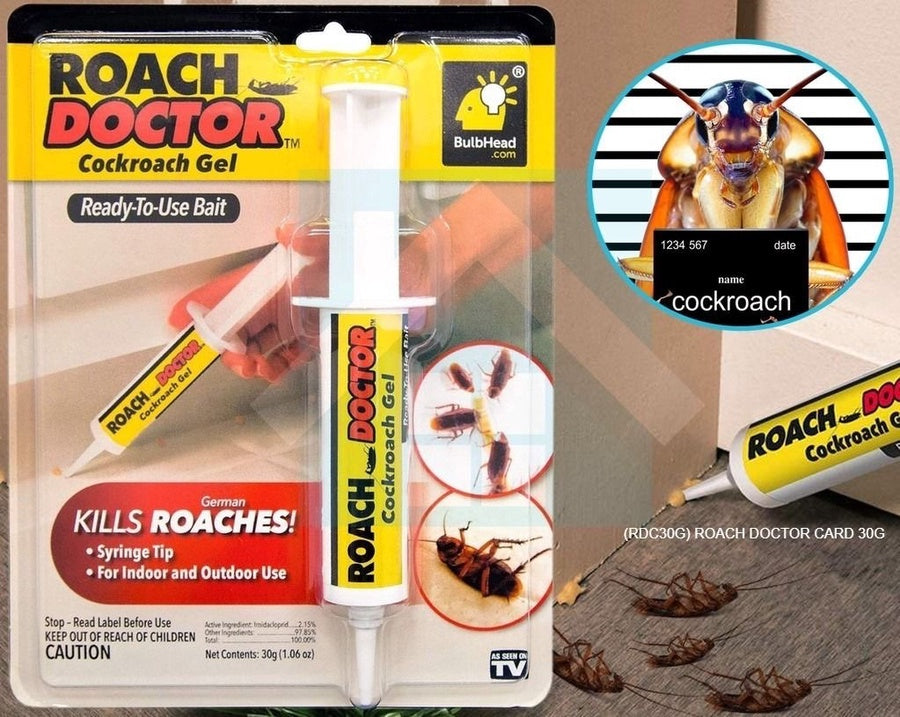 Roach Doctor Cockroach Gel Bait Ready-To-Use Syringe | جل إبادة الصراصير روتش دكتور للاستخدام الداخلي والخارجي