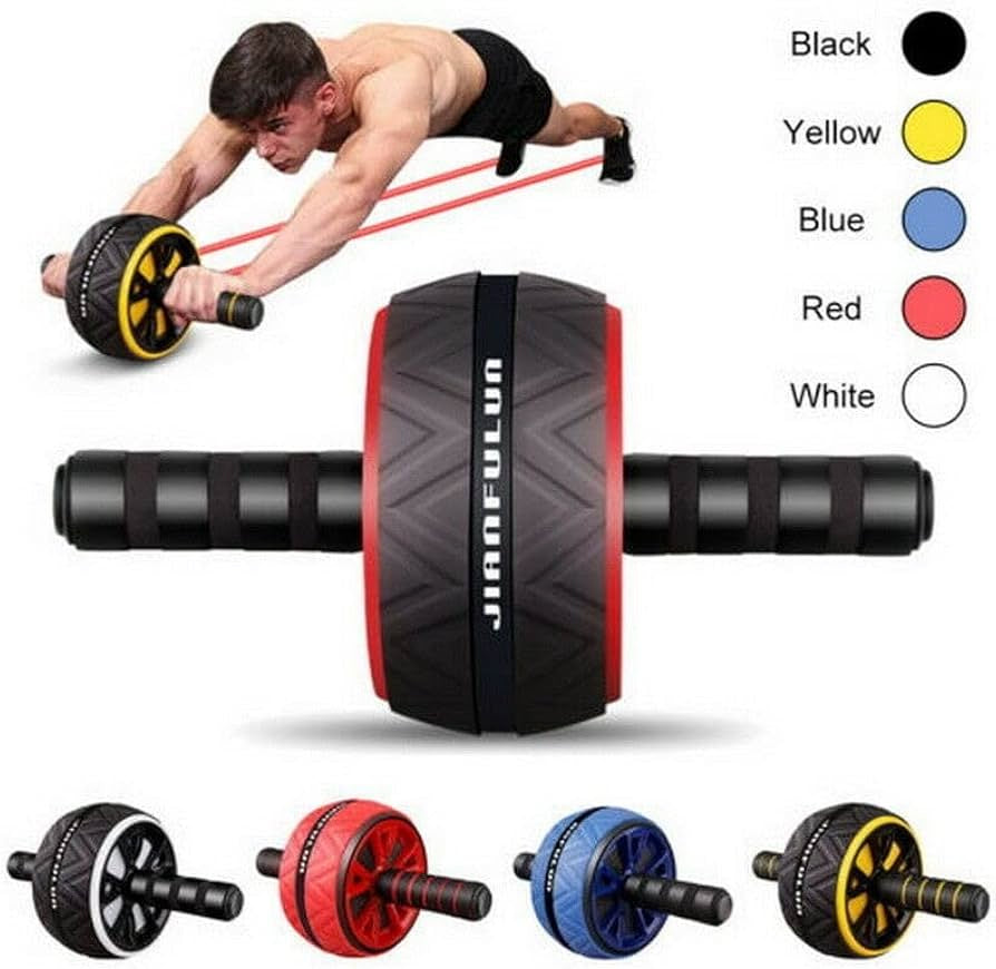 Pro Abdominal Wheel Roller 181kg Capacity | عجلة تمارين البطن الاحترافية تحمل حتى 181 كجم