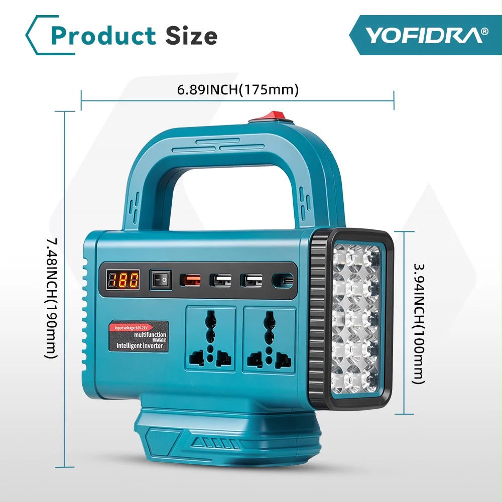 PowerBoost Smart Multi-Function Inverter | محول كهربائي ذكي متعدد الوظائف مع شحن سريع وإضاءة LED
