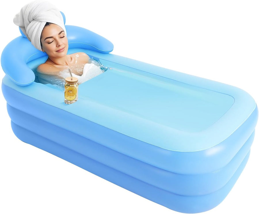 Intime Inflatable SPA Bathtub with Pillow & Zipper Cover | حوض استحمام سبا قابل للنفخ للكبار مع مسند رأس وغطاء بسحاب