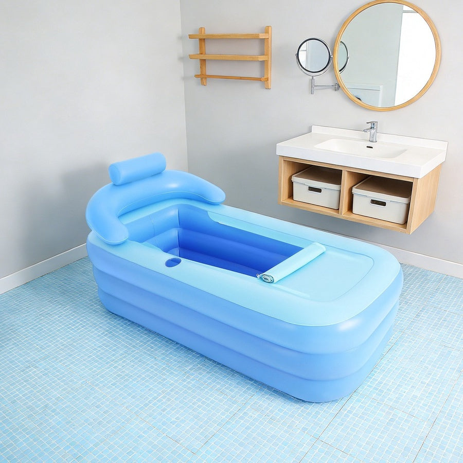 Intime Inflatable SPA Bathtub with Pillow & Zipper Cover | حوض استحمام سبا قابل للنفخ للكبار مع مسند رأس وغطاء بسحاب