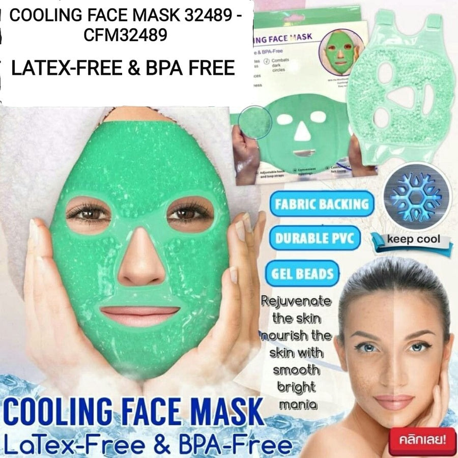 Cooling Gel Bead Face Mask Latex-Free BPA-Free | قناع وجه تبريد بحبيبات الجل خالٍ من اللاتكس والـ BPA
