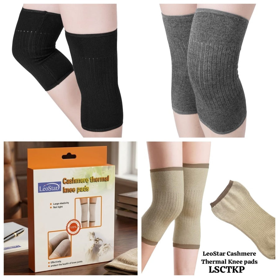 LeoStar Cashmere Thermal Knee Pads | ركبيات LeoStar الكشميرية الحرارية لدعم وتدفئة مفصل الركبة