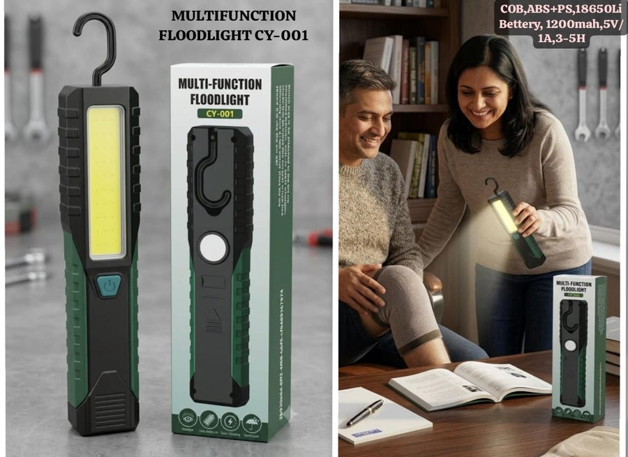 Multifunction COB Floodlight CY-001 USB Rechargeable | كشاف LED متعدد الوظائف بشحن USB وخطاف للتعليق