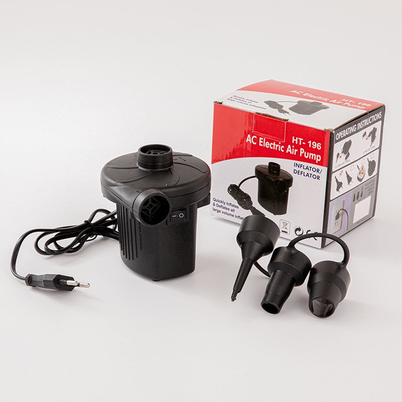 AC Electric Air Pump Inflator & Deflator HT-196 | مضخة هواء كهربائية للنفخ والتفريغ مع رؤوس متعددة