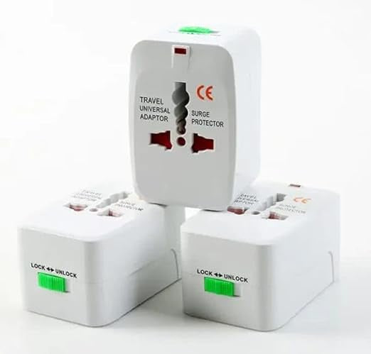 Travel Universal Adapter Surge Protector | محول كهرباء عالمي للسفر مع حماية من الصواعق لجميع الدول