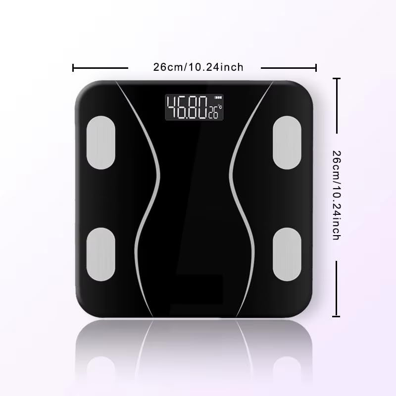 Intelligent Digital Weight Scale LCD Display | ميزان جسم رقمي ذكي بشاشة LCD وتصميم زجاجي أنيق