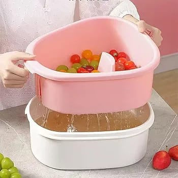 Manual Fruit & Vegetable Washing Basket | سلة غسيل وتجفيف الخضار والفواكه اليدوية