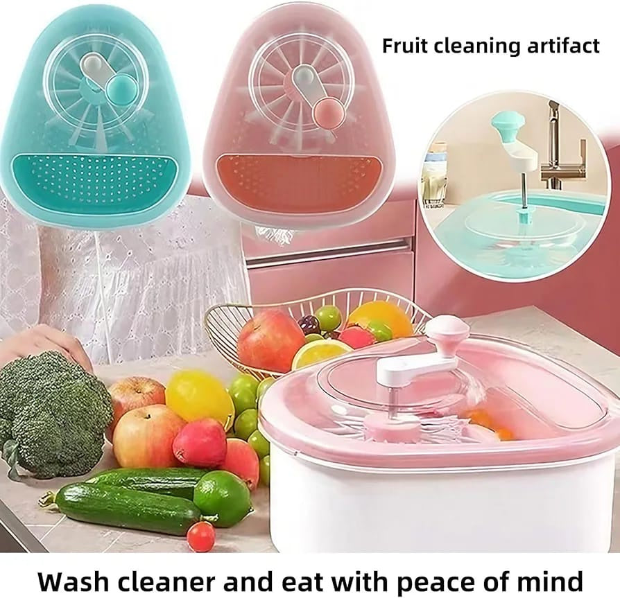 Manual Fruit & Vegetable Washing Basket | سلة غسيل وتجفيف الخضار والفواكه اليدوية