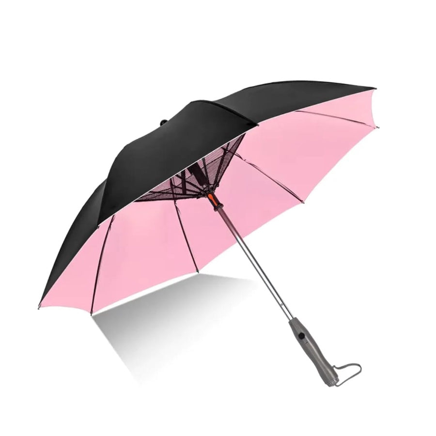 UV Protection Umbrella with Cooling Fan | مظلة شمس بمروحة تبريد وحماية من الأشعة