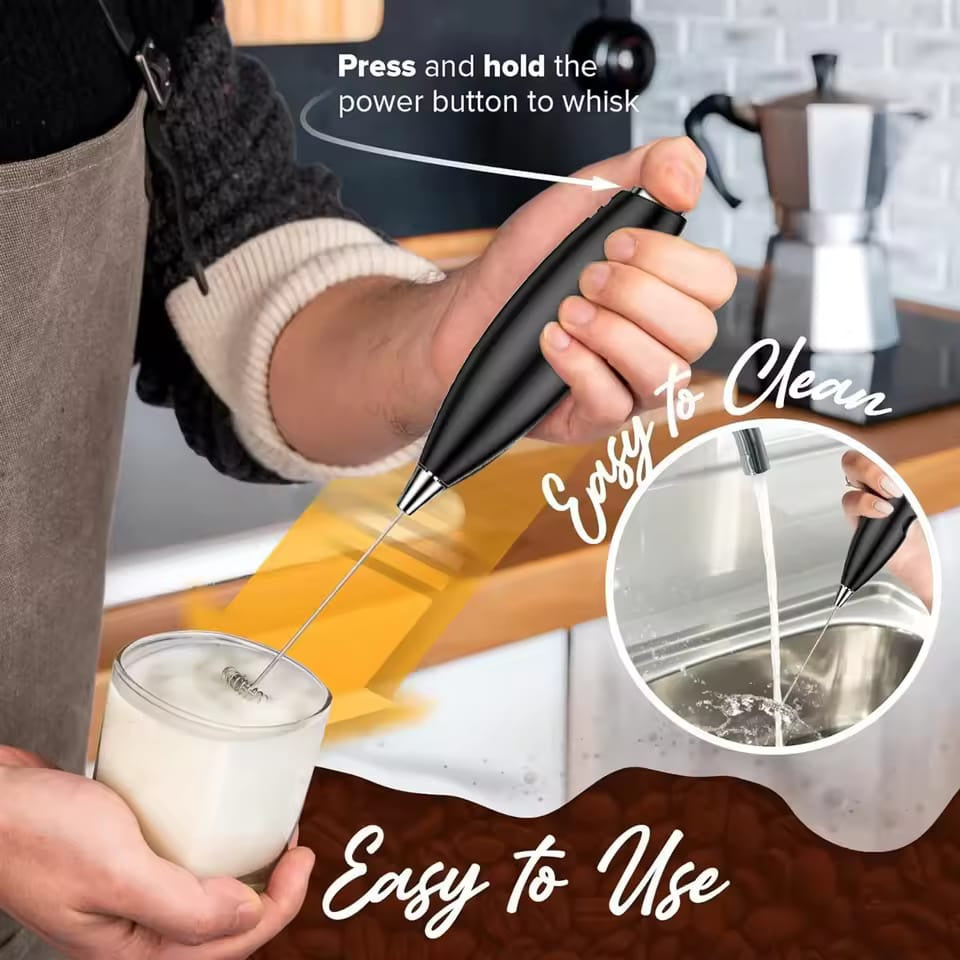 Electric Milk Frother | مضرب حليب كهربائي لصنع رغوة القهوة