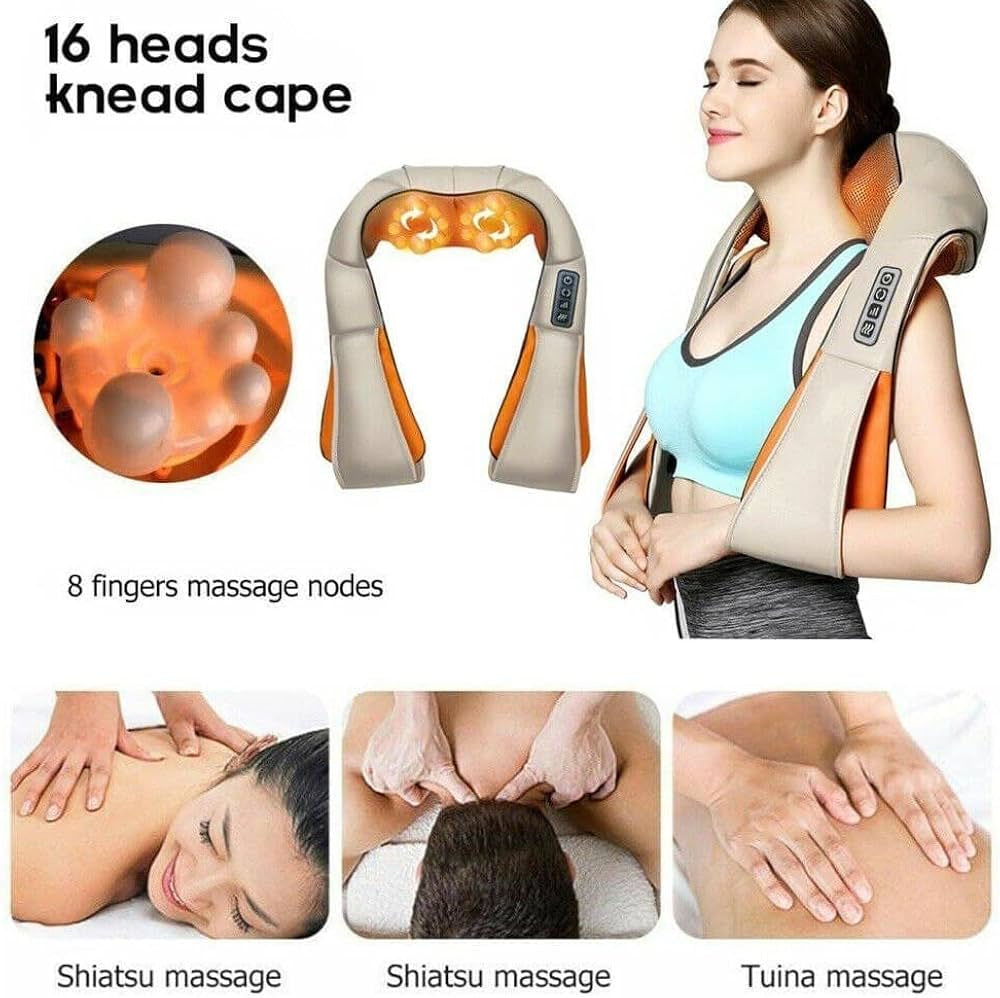 Electric Heated Shiatsu Shoulder Massager | جهاز تدليك الكتفين والرقبة بالحرارة