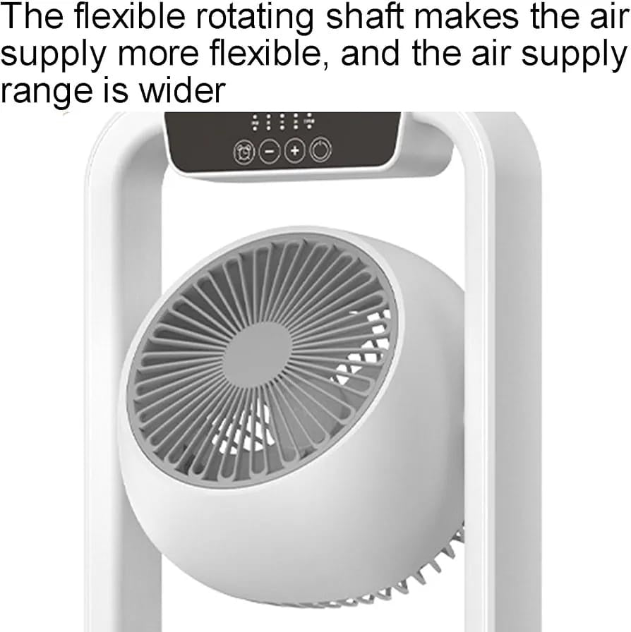 Dual Head Air Circulation Tower Fan with Remote | مروحة هواء مزدوجة الدوران مع ريموت كنترول