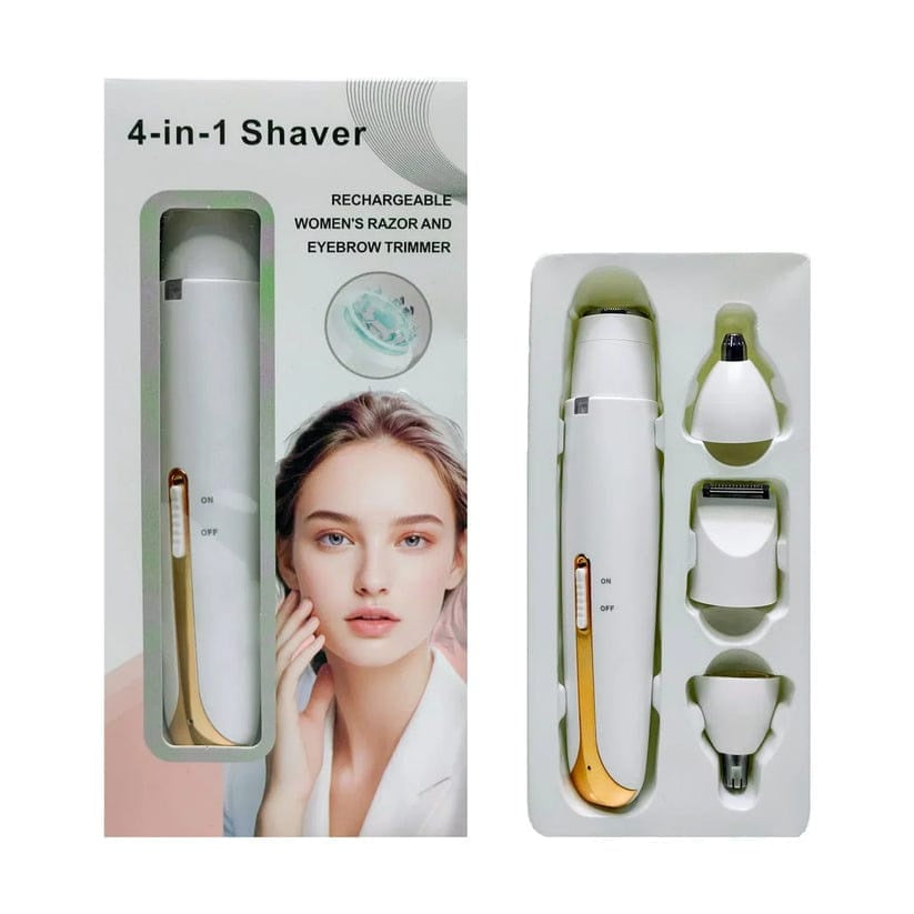 4-in-1 Rechargeable Women's Shaver | ماكينة إزالة الشعر النسائية 4 في 1