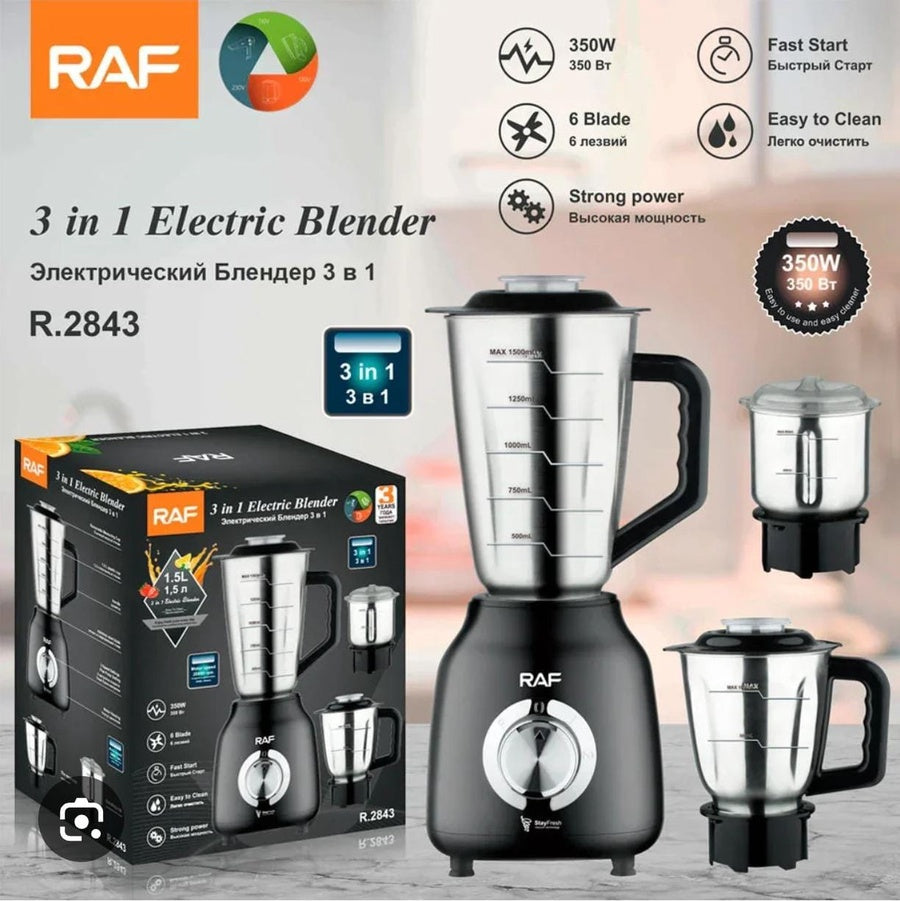 RAF 3-in-1 Electric Blender | خلاط كهربائي 3 في 1 من RAF