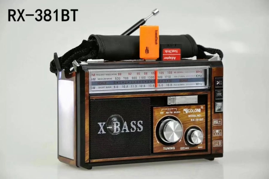 GOLON RX-381BT Bluetooth Radio | راديو جولون RX-381BT مع بلوتوث وكشاف