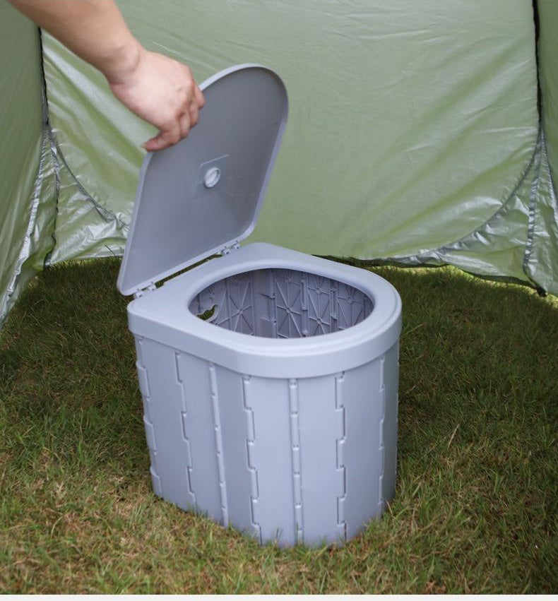 Foldable Portable Camping Toilet | مرحاض متنقل قابل للطي للرحلات والتخييم