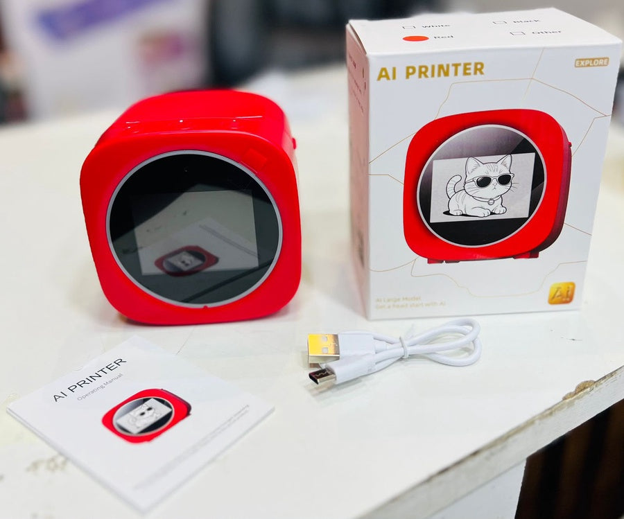 AI Mini Thermal Printer | طابعة حرارية ذكية محمولة بدون حبر