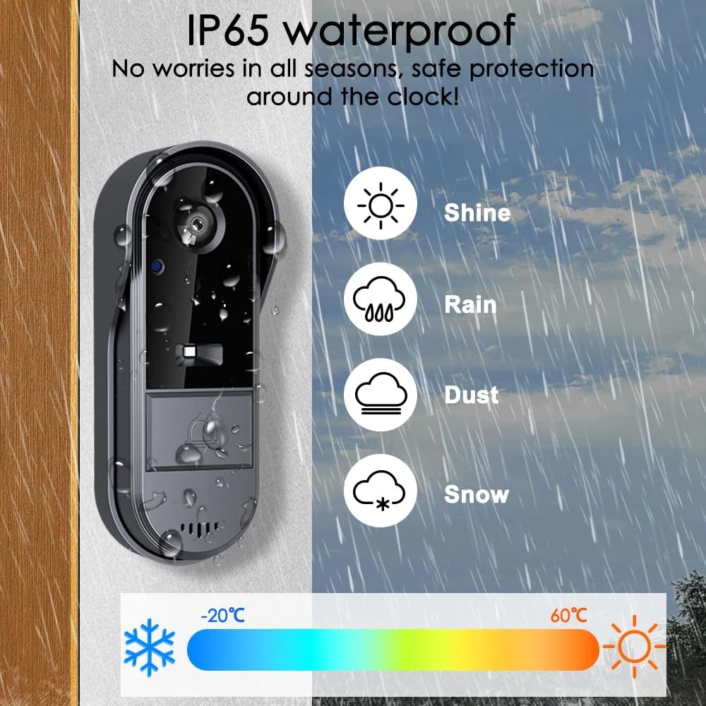 Smart Home Video Doorbell | جرس باب ذكي مع شاشة عرض داخلية