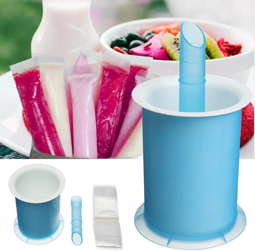 DIY Popsicle Maker with Ice Pop Bags | قالب صنع الآيس كريم المنزلي مع أكياس التجميد