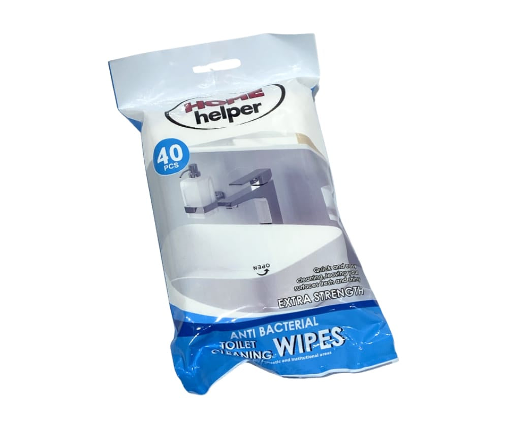 Homie Helper Antibacterial Cleaning Wipes 40 PCS | مناديل هومي هيلبر المضادة للبكتيريا 40 قطعة