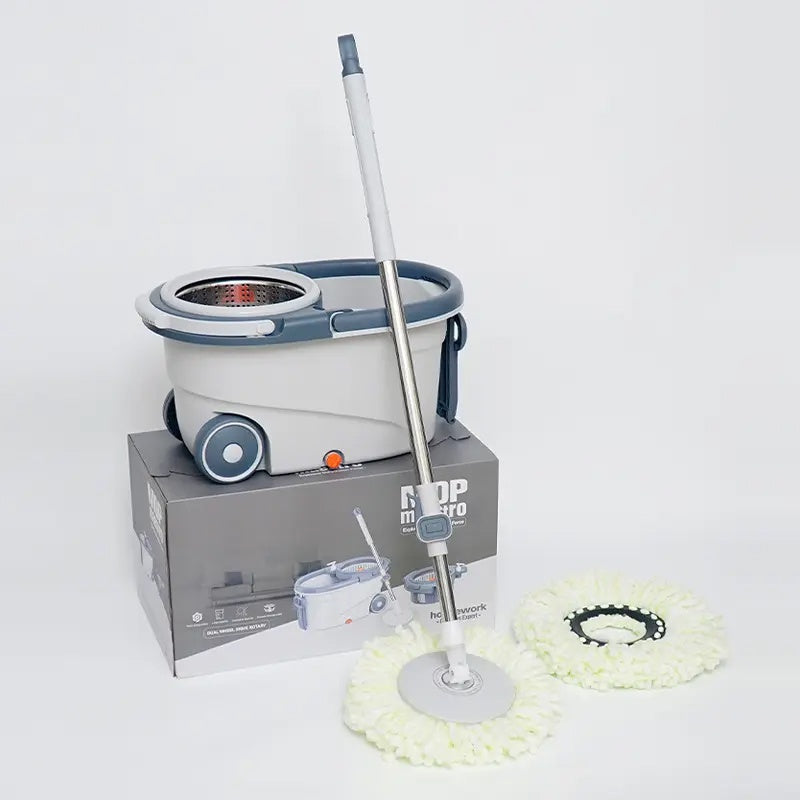 360° Spin Mop & Bucket Cleaning Set | طقم ممسحة دوارة 360° مع سطل تنظيف