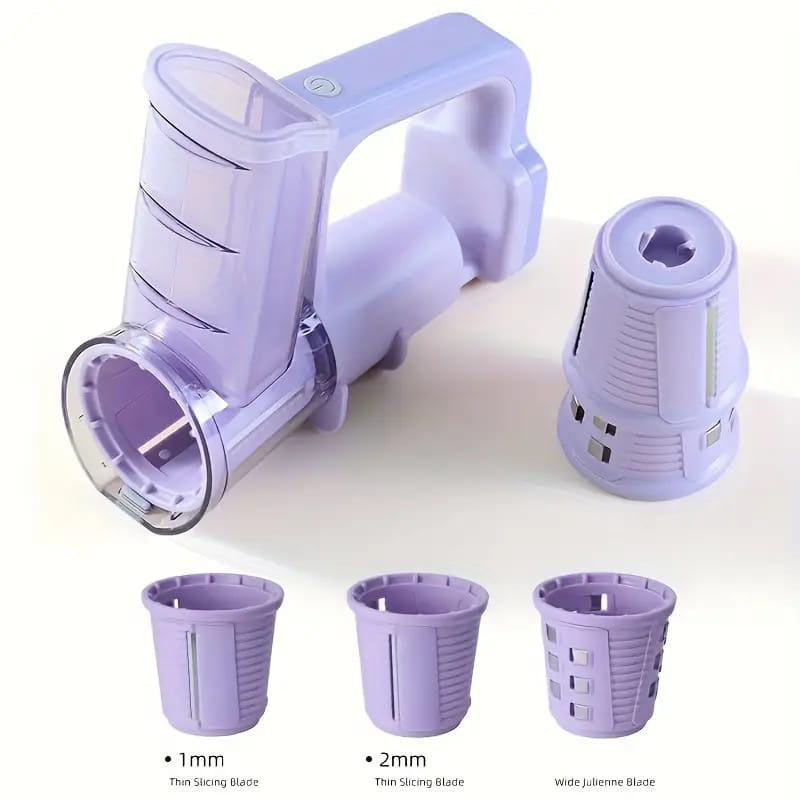 Electric Rotary Vegetable Slicer | قطاعة خضروات كهربائية متعددة الشفرات