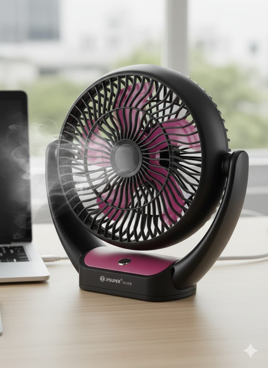 Rechargeable Mini Desktop Jysuper Fan | مروحة مكتبية صغيرة قابلة للشحن