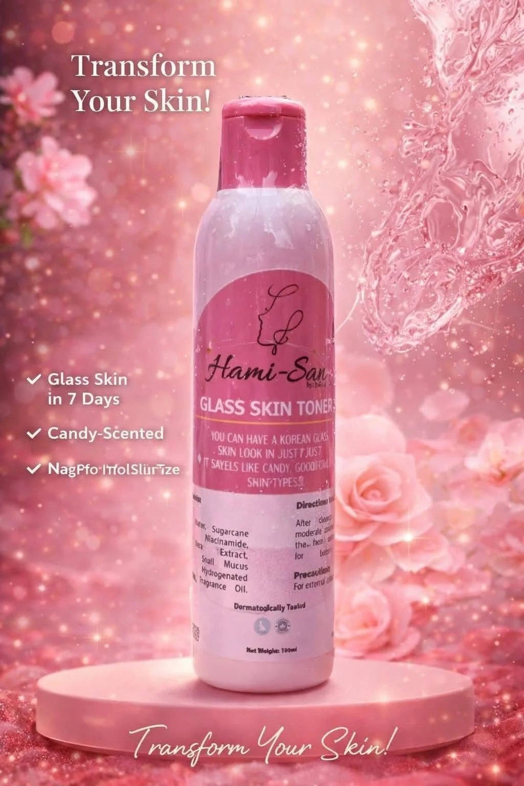 Hami-San Glass Skin Toner | تونر هامي سان لإطلالة البشرة الزجاجية