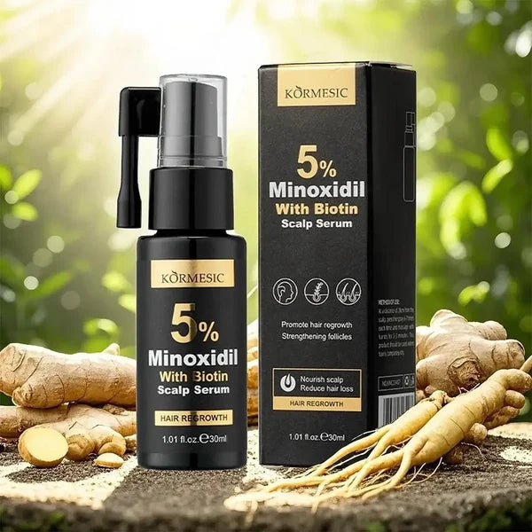 KORMESIC 5% Minoxidil with Biotin Scalp Serum | سيروم فروة الرأس كيرميسيك 5% مينوكسيديل مع بيوتين