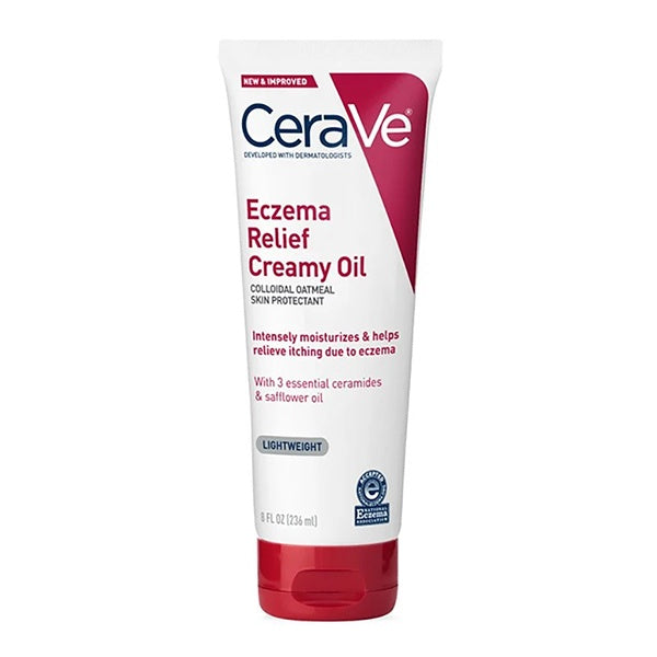 CeraVe Eczema Relief Creamy Oil | كريم سيرافي لتخفيف جفاف وأعراض الإكزيما