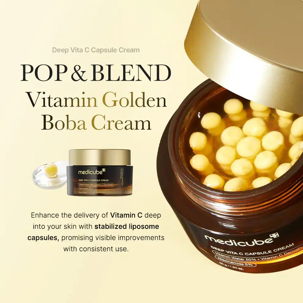 Medicube Deep Vita C Capsule Cream | كريم ميديكوب بفيتامين C والنياسيناميد 5%