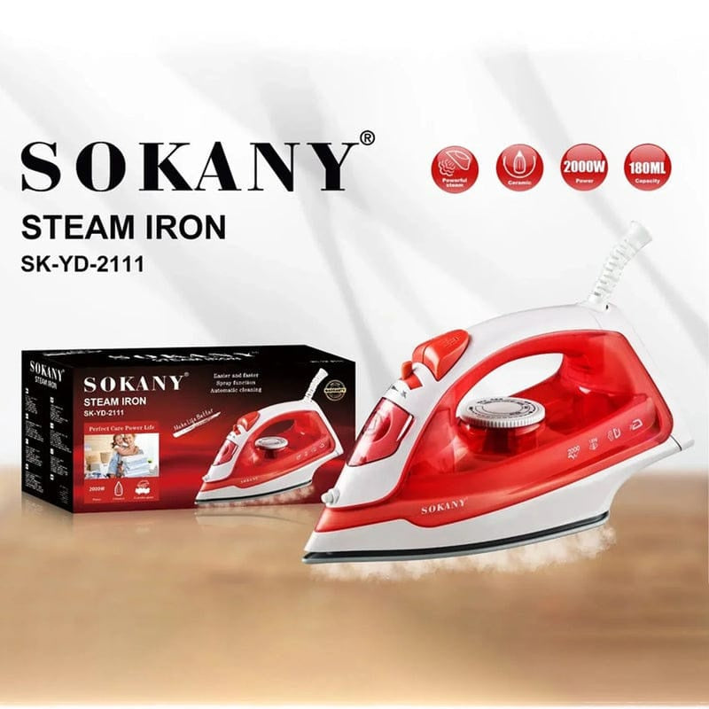 SOKANY Steam Iron 2000W 180ml | مكواة بخار سوكاني 2000 واط