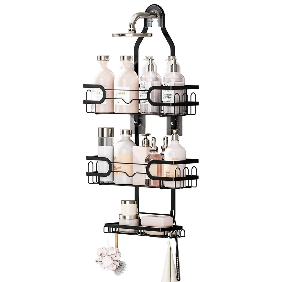 Wall-Mounted Bathroom Organizer | منظم حمام جداري متعدد الرفوف
