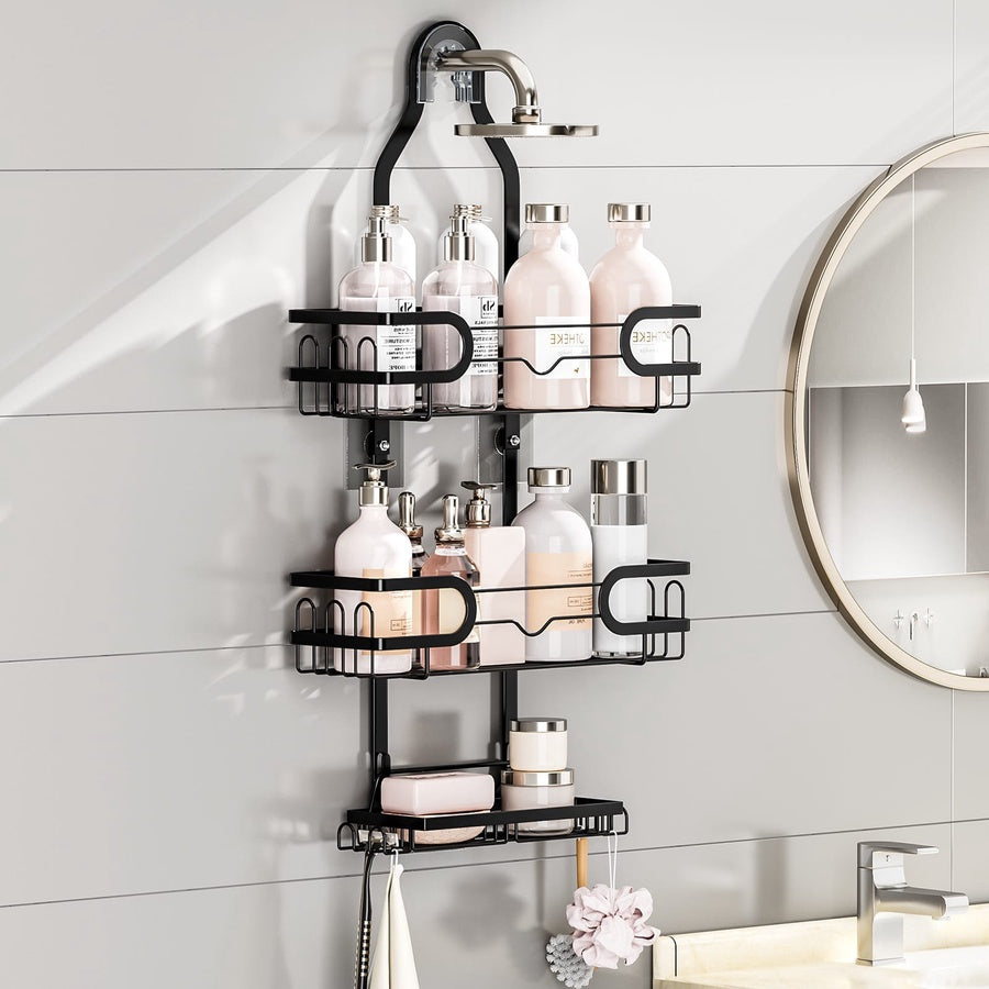 Wall-Mounted Bathroom Organizer | منظم حمام جداري متعدد الرفوف